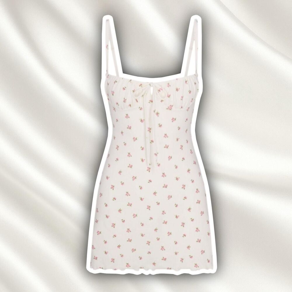 Skims Mini Marble Rosebud Print Dress - Picture 1 of 4